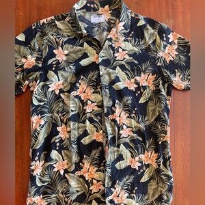 Black Tropical Shirt Tall